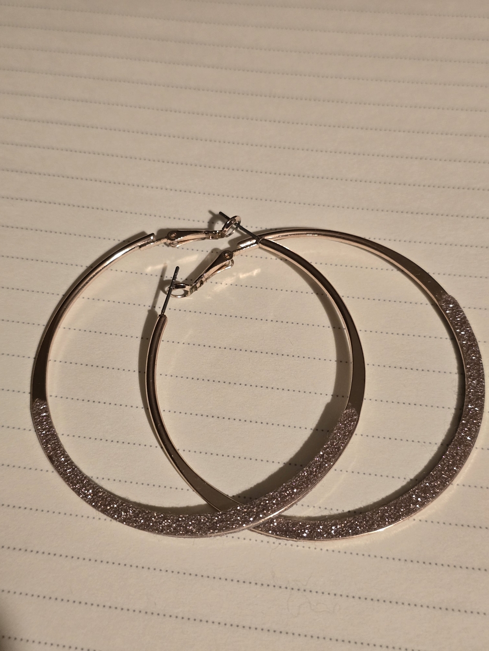 torrid Rose Gold Glitter Hoop Earrings